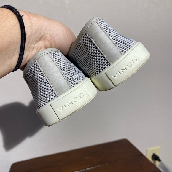 VINCE Preston B gray perforated slip on sneakers comfort casual minimal size 6 - Picture 8 of 9